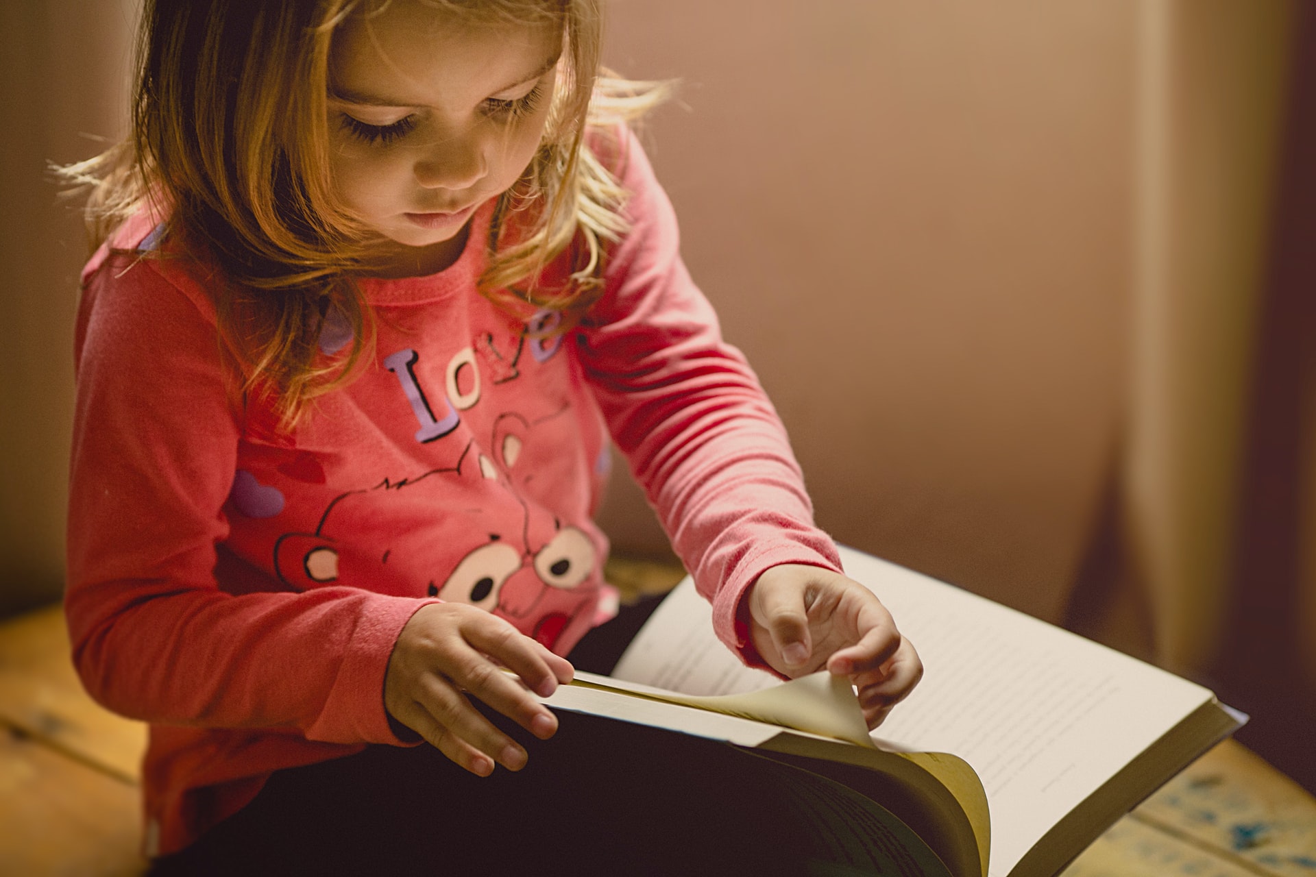 Girl reading book